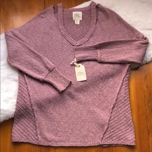 Cold Shoulder Woven Sweater